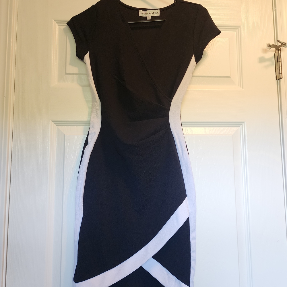 Elegant Black and White Dress